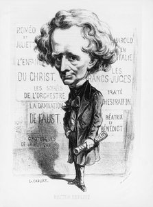 Karikatur des Komponisten Hector Berlioz (1803 - 1869) von Etienne Carjat