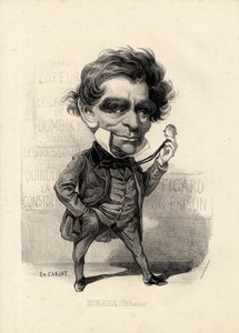 Flugblatt - Illustration von Etienne Carjat (1826-1906): Theater - Monrose Antoine-Martial Louis Barizain, Louis Monrose (1811-1883) von Etienne Carjat
