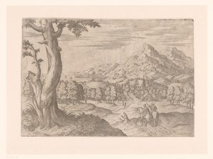Landschaft mit zwei Reitern von Etienne Duperac