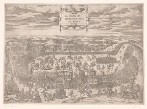 Päpstliches Fest auf dem Testaccio in Rom im Jahr 1534