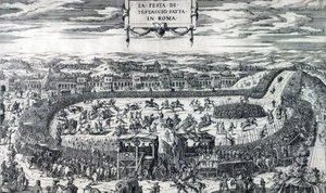 Festa di Testaccio 1554 von Etienne Duperac