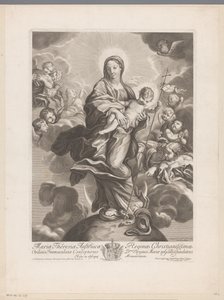 Maria mit Kind auf dem Erdball von Etienne Picart