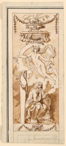 Entwurf für ein bemaltes Paneel von Etienne de Lavallee Poussin