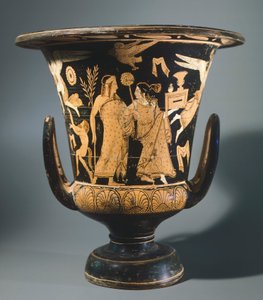 Kelchkrater von dem Nazzano-Maler. Rotfigurige Keramik. Etruskische Zivilisation, 4. Jahrhundert v. Chr. von Etruscan