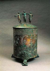 Preneste, Die Ficoroni Cista (Kupferkiste zur Aufbewahrung von Schmuck) mit einer Darstellung des Argonauten-Mythos