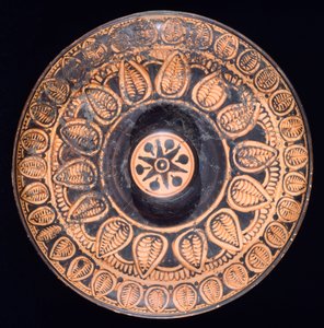 Patera. Rotfigurige Keramik aus Spina (Emilia Romagna). Etruskische Zivilisation, 4. Jahrhundert v. Chr.