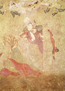 Felsen und Taucher, aus dem Grab der Jagd und Fischerei, ca. 520-510 v. Chr.
