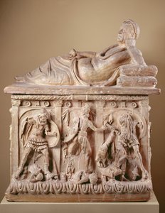 Aschenurne, 2. Jahrhundert v. Chr. von Etruscan Etruscan