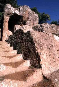 Überreste der Nekropole von Etruscan Etruscan