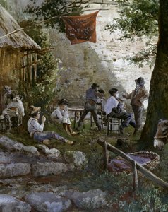 Angelica-Tor in Rom, Friseure im Freien von Ettore Roesler Franz