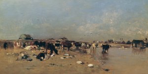 Viehtränke an der Waag von Eugen Jettel