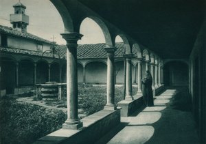 Kreuzgänge in einem Kloster, Florenz, Italien, 1927 von Eugen Poppel