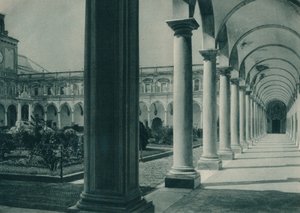 Kreuzgänge im Kloster San Martino, in der Nähe von Neapel, Italien, 1927 von Eugen Poppel