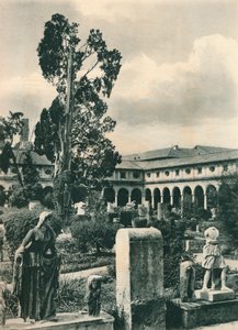 Garten im Museum der Diokletiansthermen, Rom, Italien, ca. 1926, 1927 von Eugen Poppel