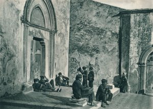 Rast vor einer Kirche, Taormina, Sizilien, Italien von Eugen Poppel