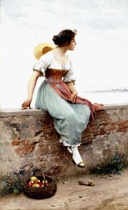 Ein nachdenklicher Moment, 1896 von Eugen von Blaas