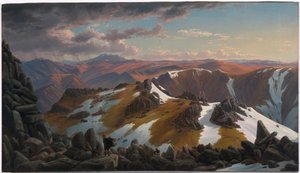 Nordostblick vom nördlichen Gipfel des Mount Kosciusko