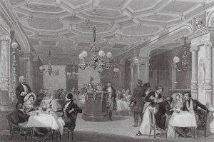 Die "Trois Freres Provenceaux," Palais Royal, Paris, Das berühmte Restaurant (Gravur) von Eugene Louis (after) Lami