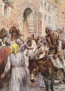 Der heilige Franziskus predigt in Bologna