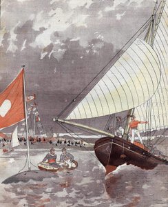 Regatten in Le Havre im Jahr 1892, basierend auf einem Aquarell von Herrn Courboin. von Eugene (after) Courboin