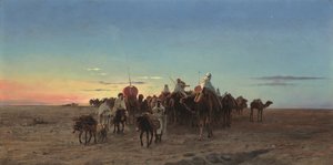 Die Karawane in der Dämmerung