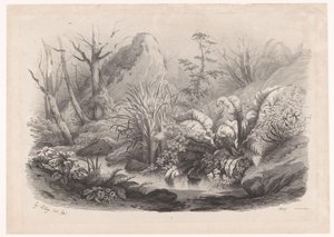 Uferpflanzen an einem Bach von Eugene Bléry