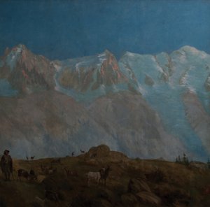 Der Mont Blanc, die Aiguilles du Midi du Plan