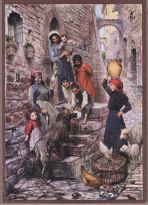 Der Wolf von Gubbio nach seiner Bekehrung von Eugene Burnand