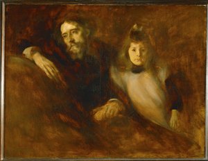 Alphonse Daudet und seine Tochter Edmee