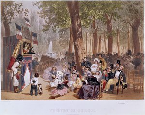 Das Guignol-Theater auf den Champs Elysees, 1856