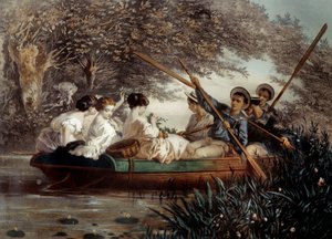Die Bootsfahrt von Eugene Charles Francois Guerard