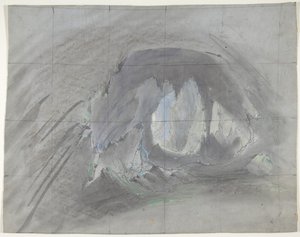 Entwurf für ein Bühnenbild an der Opéra, Paris, 1828-90 von Eugene Ciceri