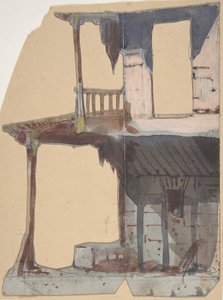 Entwurf für ein Bühnenbild an der Opéra, Paris, 1830-90 von Eugene Ciceri