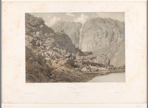Wanderer auf dem Furkapass von Eugene Ciceri
