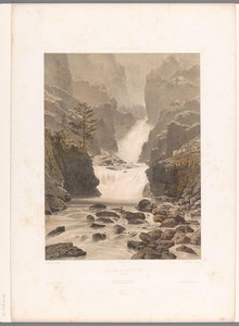 Zicht op de Barberine-waterval bij Vallorcine