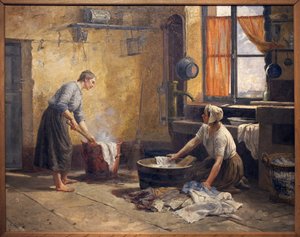 Der Lavendel. Gemälde von Eugene Damascus (1844-1899), Öl auf Leinwand