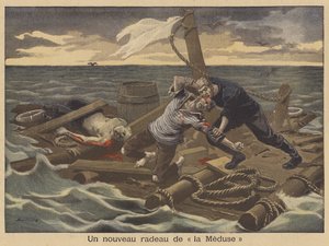 Ein neues Floß der Medusa (Farblithografie) von Eugene Damblans