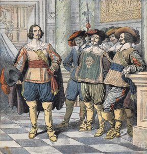 Illustration für "Les Trois Mousquetaires", Anfang des 20. Jahrhunderts von Eugene Damblans