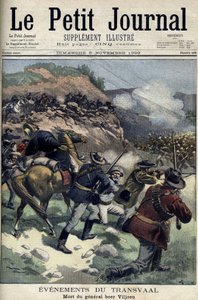 Südafrika - Burenkrieg. Tod des Generals Boer Viljoen. Zeichnung von Damblans. Le Petite Journal, 5. November von Eugene Damblans