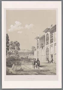 Blick in den Garten des Arg von Karim Khan (Persische Landschaften) von Eugene Flandin