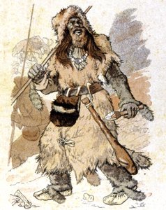 Mensch während des Paläolithikums, ca. 1900 von Eugene Grasset