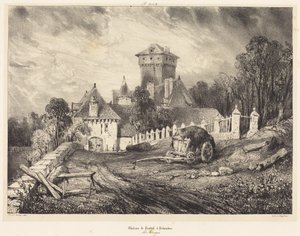Schloss Pesteil in Polminhac von Eugene Isabey