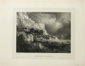 In der Nähe von Dieppe, Platte eins aus Sechs Marinen von Eugene Isabey