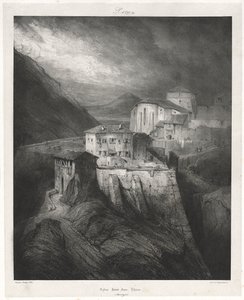 Malerische und romantische Reisen im alten Frankreich: Auvergne (Bd. II): St. Johann Kirche, Thiers, Tafel 129 von Eugene Isabey