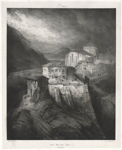 Malerische und romantische Reisen im alten Frankreich: Auvergne Band II: St. John Kirche, Thiers, Platte von Eugene Isabey