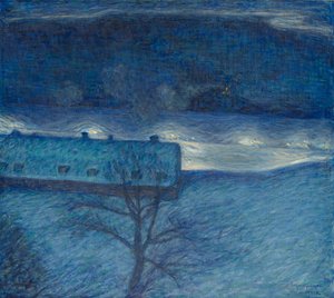 Winternacht über dem Kai von Eugène Jansson