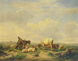 Hirte und Herde, ca. 1880