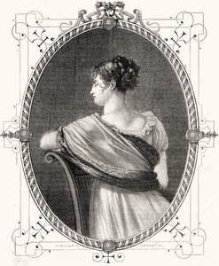 Porträt von Madame Recamier, graviert von Antoine Auguste Ernest Hebert von Eugene Joseph Viollat