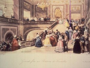 Ein Ball im Schloss Versailles, graviert von Charles Rolls