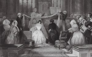 Eine französische Hochzeit in St. Roch, Paris von Eugene Louis (after) Lami
